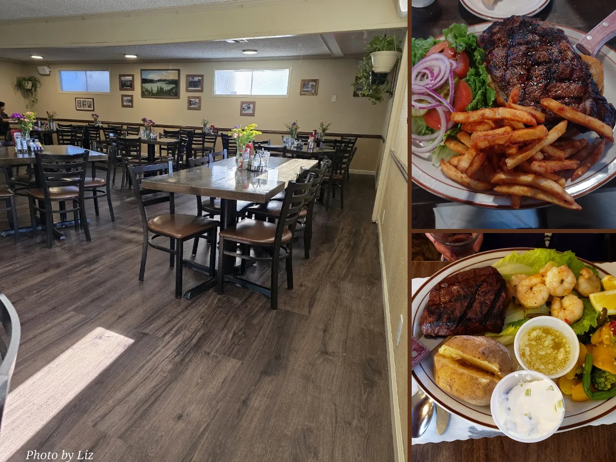 Casual American restaurant dining room